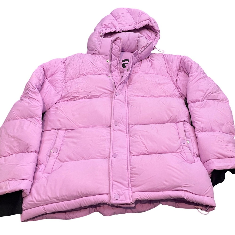 Tna The Super Puff Jacket Womens S Purple Goose Down Hooded Winter Coat 65392